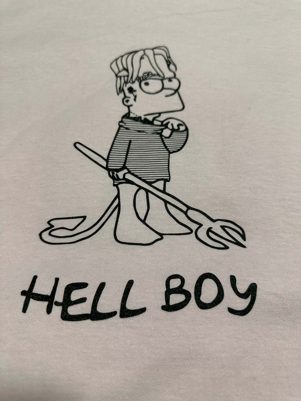 Superrradical x Lil Peep Hell Boy Bart Simpson Pink T-Shirt Size XXXL